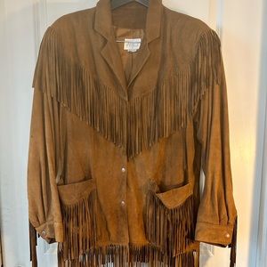 Vintage 1970’s Vacco Suede Fringe Western/Hippie/Boho Made in USA Jacket, size M